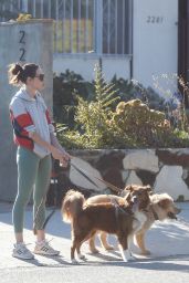 Aubrey Plaza - Out Walking Her Dogs in LA 08/22/2019