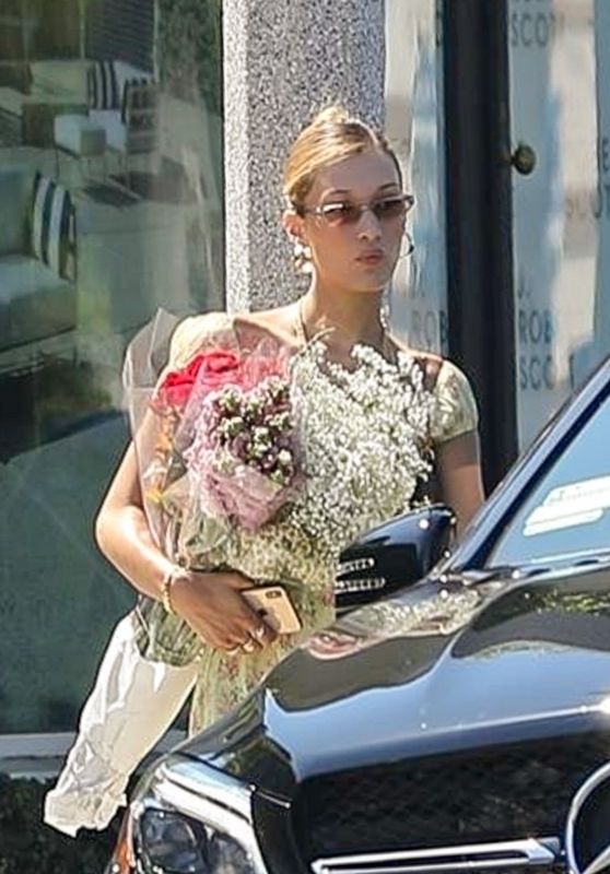 Bella Hadid - Leaving a Floral Shop in Los Angeles 08/04/2019