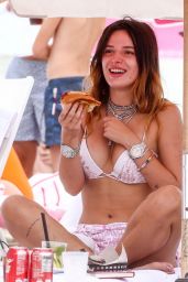 Bella Thorne in a Bikini - Beach in Miami 08/07/2019