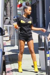 Christina Milian at the Beignet Box Mobile Unit in Los Angeles 08/01/2019