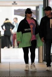 Demi Lovato in Travel Outfit - Heathrow Airport in London 08/17/2019