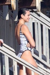 Dua Lipa in a Swimsuit - Beach in Malibu 08/23/2019