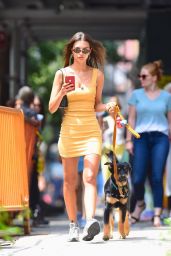 Emily Ratajkowski in Mini Dress Out in NYC 08/02/2019