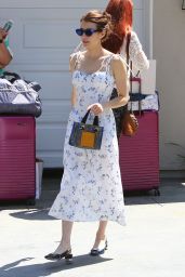 Emma Roberts in a Floral Midi Dress 08/11/2019