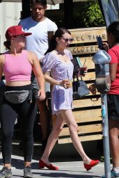 Emma Roberts in Summer Mini Dress - Gettin Coffee in LA 08/15/2019