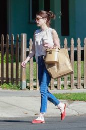 Emma Roberts - Picking up Food From The Oaks Gourmet in LA 08/06/2019