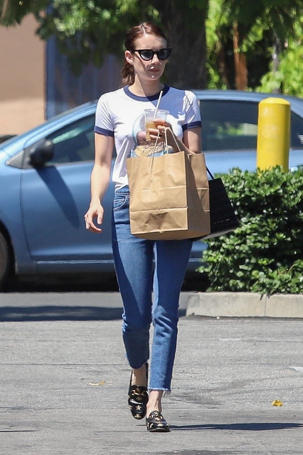 Emma Roberts - Picking Up Lunch in Los Feliz 08/05/2019 • CelebMafia