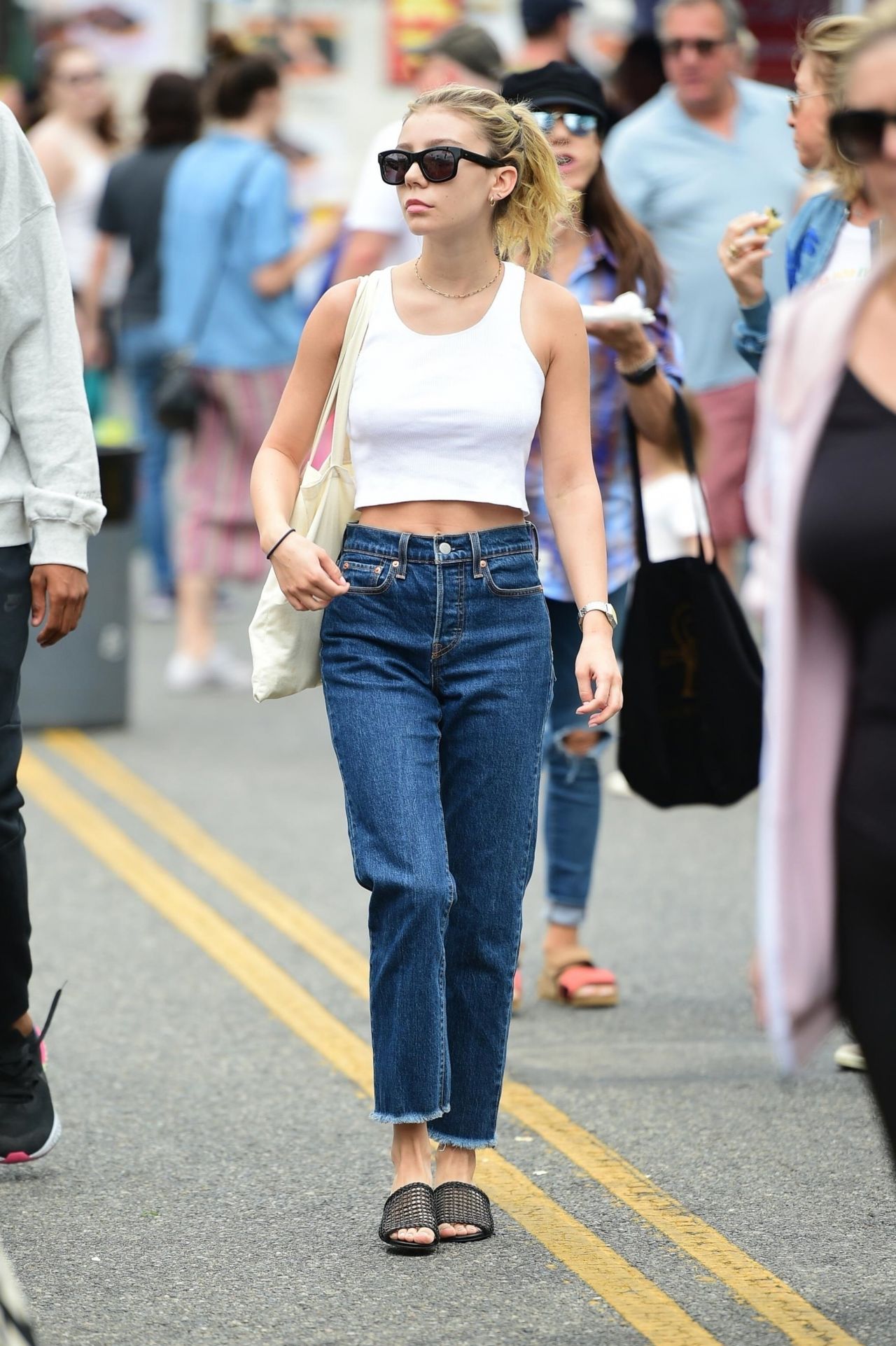 Genevieve Hannelius Street Style 08/18/2019 • CelebMafia