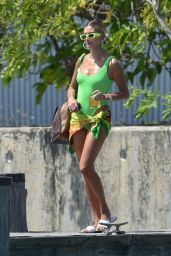 Hailey Baldwin in a Swimsuit on a Boat in Jamaca 08/26/2019