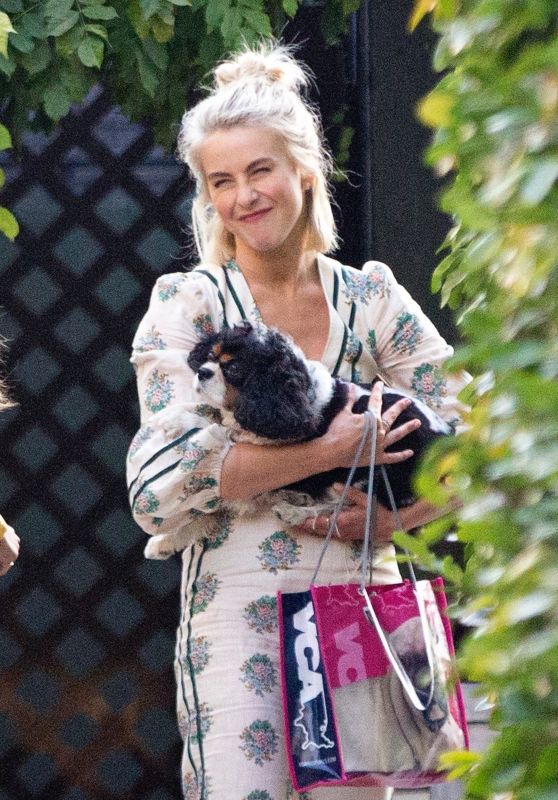 Julianne Hough Holds Her Dog - Los Angeles  08/22/2019