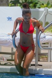 Karrueche Tran in a Red Bikini in Honolulu 08/05/2019