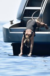 Kate Moss in a Swimsuit - On a Boat Near Portofino 08/09/2019