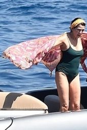 Kate Moss on a Boat With Friends in Portofino 08/11/2019