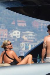 Kate Moss on the Yacht in Portofino 08/08/2019