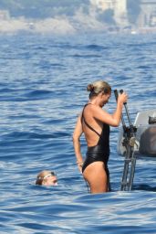Kate Moss on the Yacht in Portofino 08/08/2019