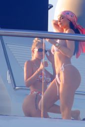 Kylie Jenner and Anastasia Karanikolaou - Aboard "Tranquility" on the Island of Capri 08/09/2019