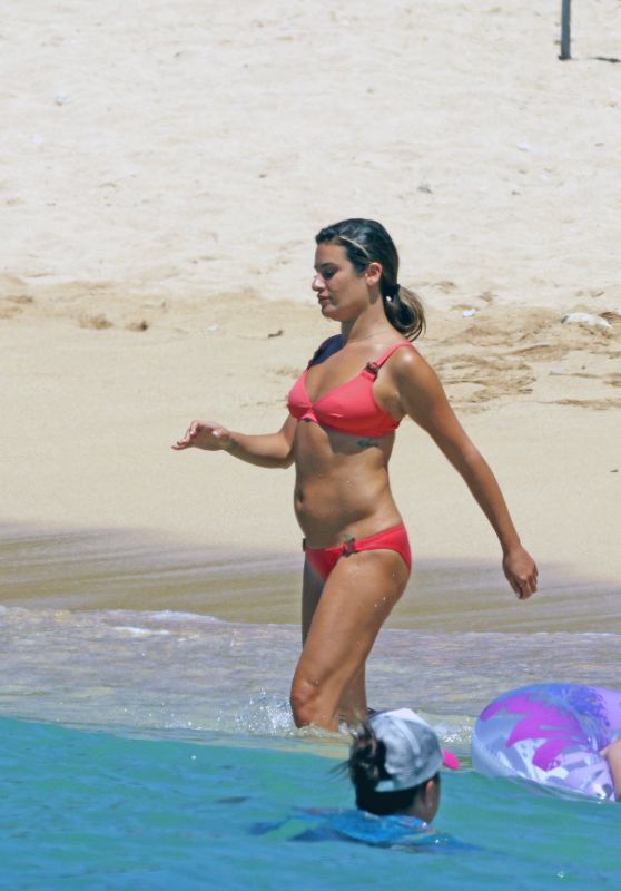 Lea Michele in a Bikini - Hawaii 08/16/2019