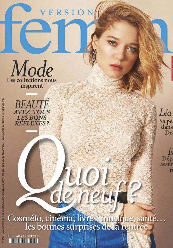 Léa Seydoux - Femina Magazine 08/18/2019 Issue