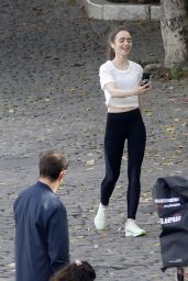 Lily Collins - Filming "Emily in Paris" 08/19/2019