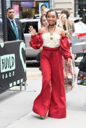 Logan Browning - Outside the BUILD Studio in New York 07/30/2019