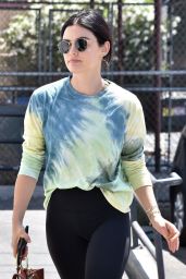 Lucy Hale in Tie-Dye Top and Skintight Leggings 07/31/2019