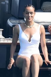 Nathalie Emmanuel in a Swimsuit - Vacation in Italy 08/12/2019