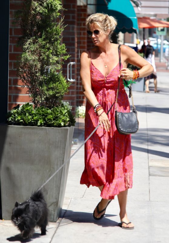 Rachel Hunter - Walking Her Dog in Beverly Hills 08/06/2019