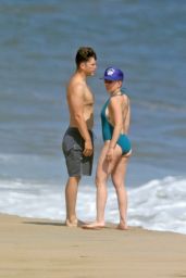 Scarlett Johansson in a Swimsuit - Beach in the Hamptons, NY 08/11/2019