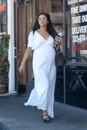 Shay Mitchell in Maxi Maternity Dress 08/16/2019