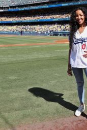 TINASHE on X: Boutta sing the national anthem at the @Dodgers game 🙌    / X