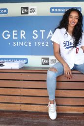 Tinashe - Sings The National Anthem at The Dodgers Stadium in LA 08/25/2019
