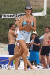 Alessandra Ambrosio in a Bikini Top at the Beach in Santa Monica 09/02/2019