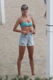 Alessandra Ambrosio in a Bikini Top at the Beach in Santa Monica 09/02/2019