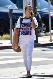 Alessandra Ambrosio in Tights - Brentwood 09/26/2019