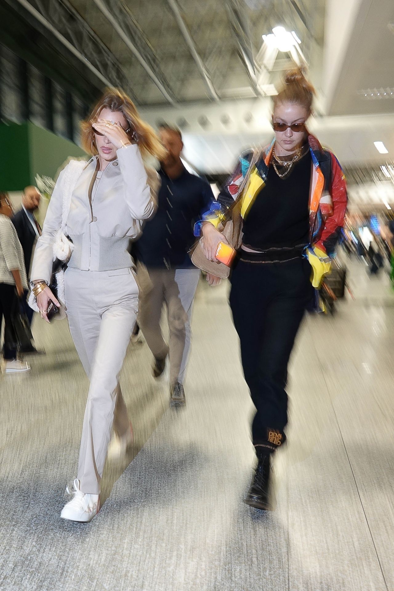 Bella Hadid and Gigi Hadid - Malpensa Airport in Milan 09/22/2019