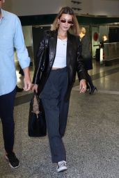Bella Hadid in Travel Outfit - Arriving in Milan 09/17/2019