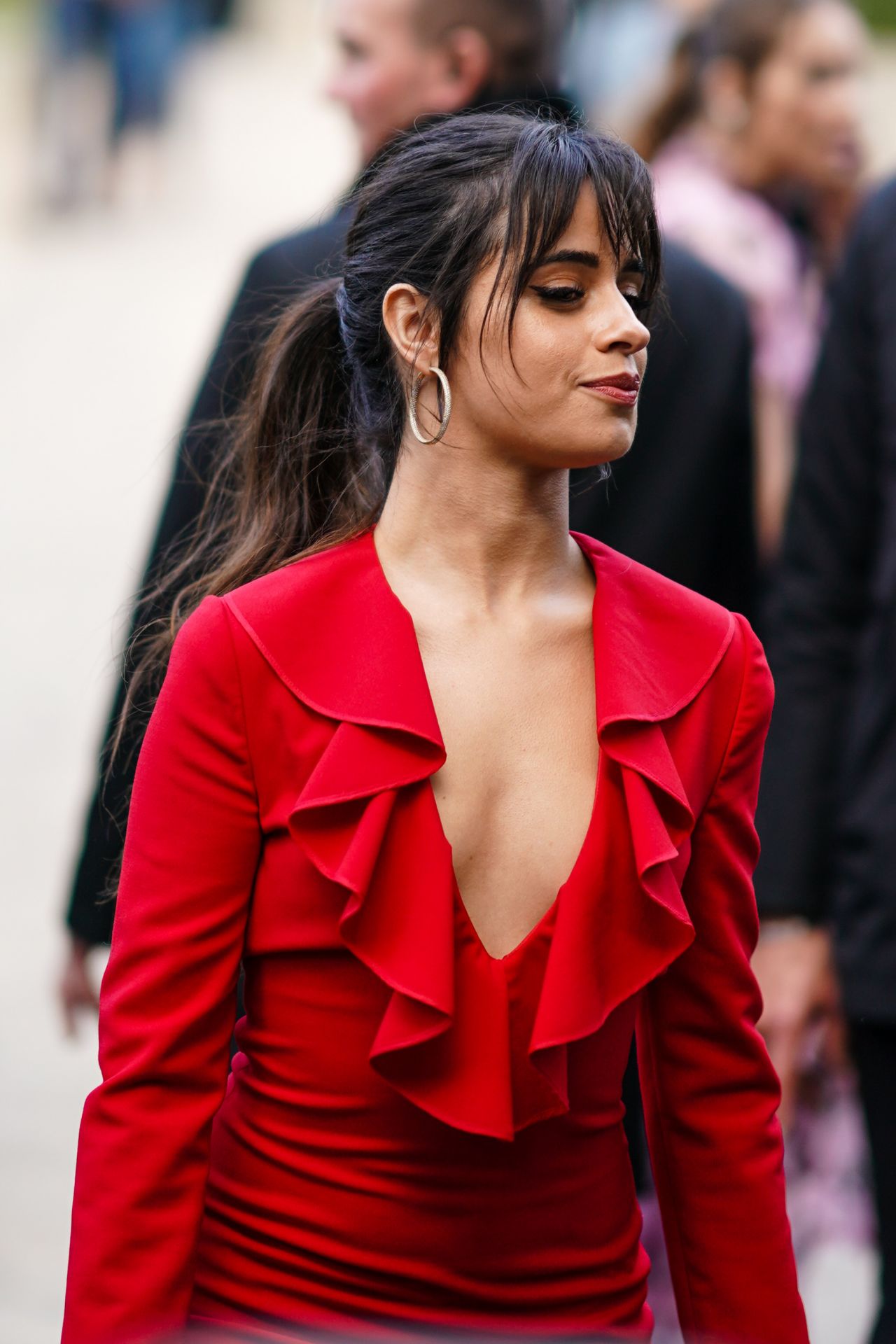 Camila Cabello in a Daring Red Dress 09/29/2019.