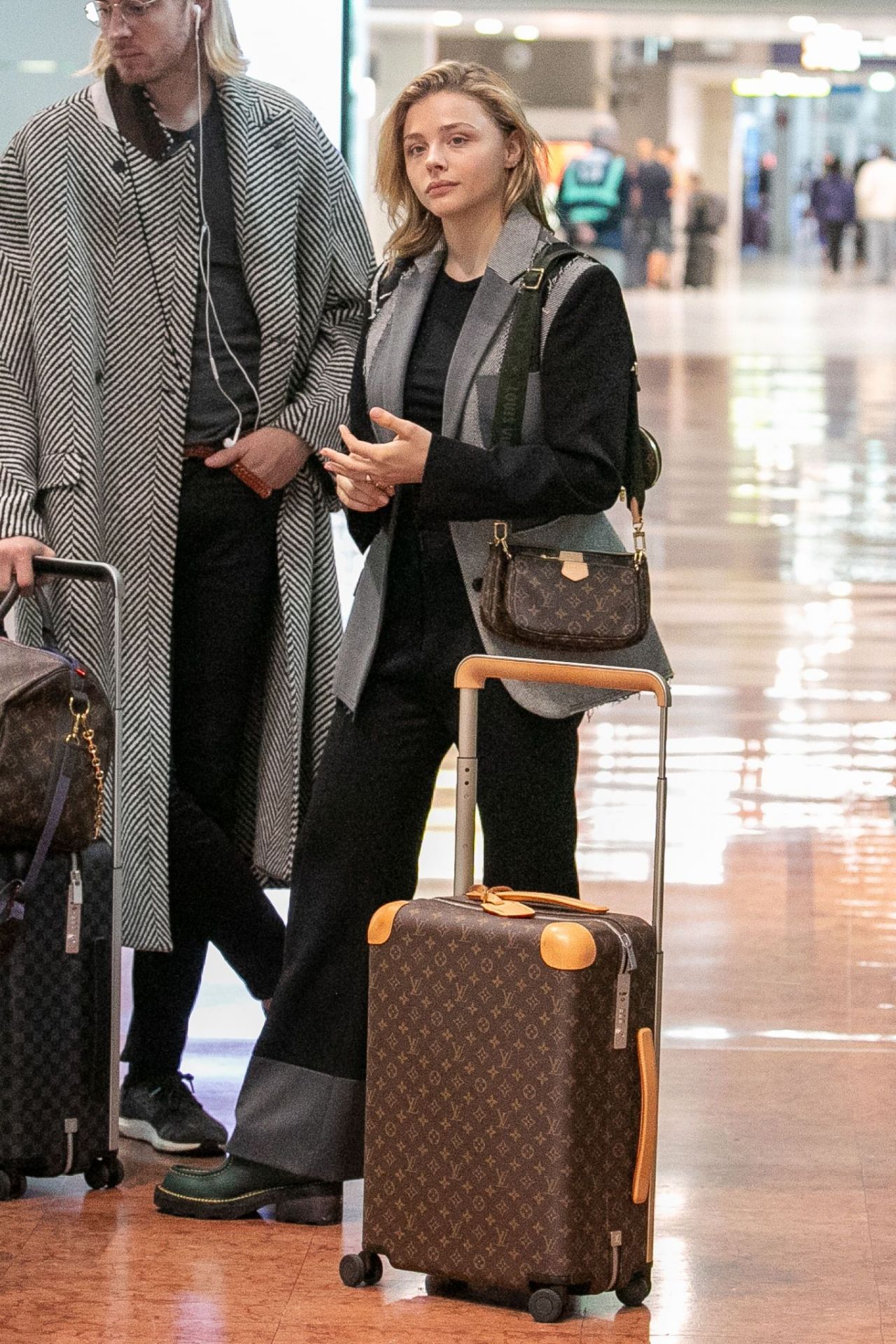Chloe Moretz in Comfy Travel Outfit at Charles-de Gaulle Airport in Paris 09/29/2019