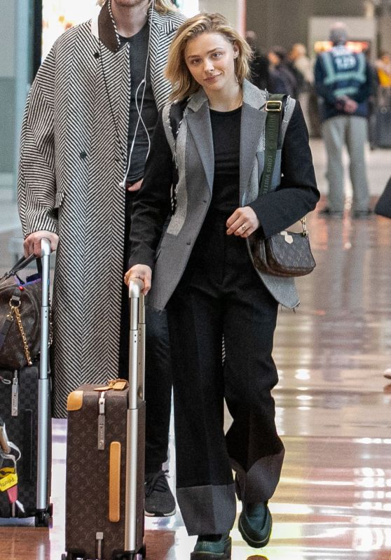 Chloe Moretz in Comfy Travel Outfit at Charles-de Gaulle Airport in Paris 09/29/2019