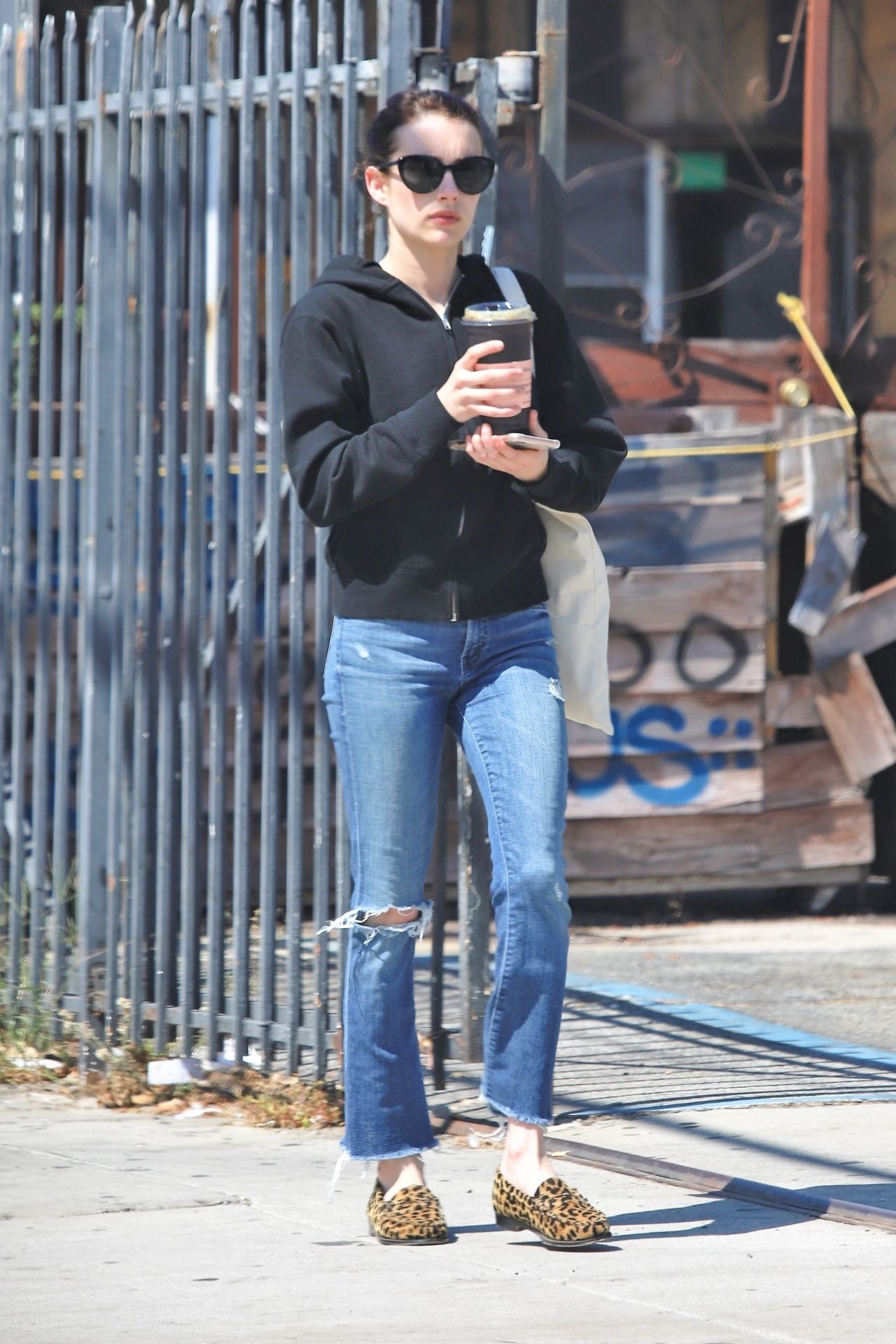 Emma Roberts Street Style - Getting Coffee Run in LA 09/04/2019 ...