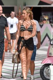 Georgia Steel in a Black Bikini With a Mini Skirt Cover Up - Ibiza 09/15/2019