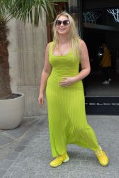 Iskra Lawrence in a Tight Lime Green Dress 09/28/2019