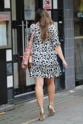 Kelly Brook in a Monochrome Cow Print Dress 09/04/2019