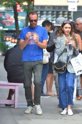 Lily Collins - Cha Cha Matcha in NYC 09/07/2019