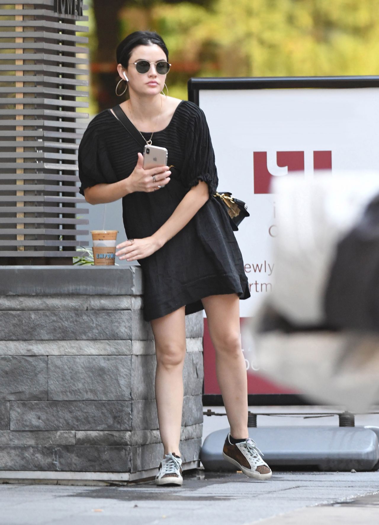 Lucy Hale - Out for an Iced Coffee in NYC 09/21/2019 • CelebMafia