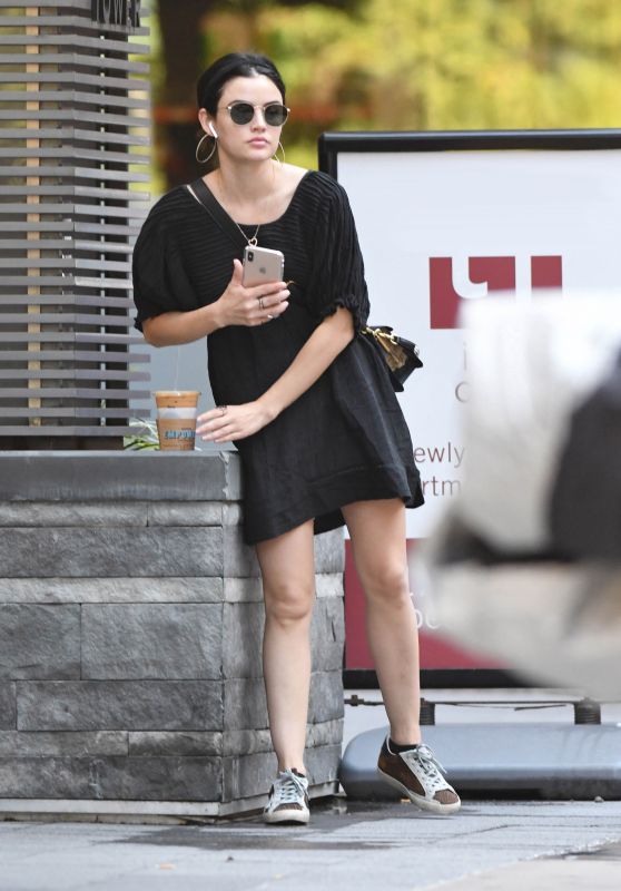 Lucy Hale - Out for an Iced Coffee in NYC 09/21/2019