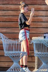 Thylane Blondeau in a Crop Top and Tiny Denim  09/11/2019