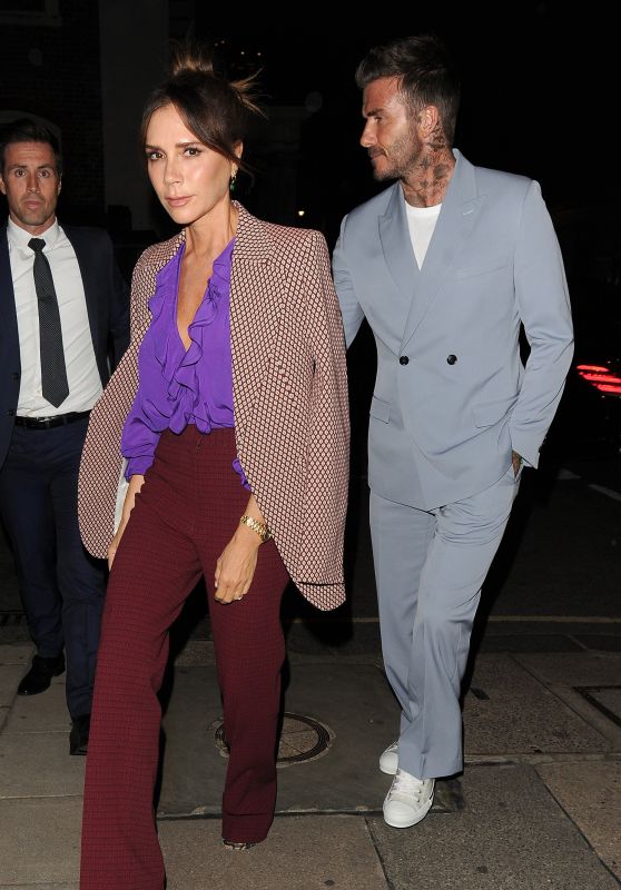 Victoria Beckham With David Beckham at a Private Dinner in London 09/15/2019