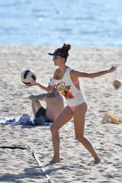 Alessandra Ambrosio - Playing Beach Volleyball in Santa Monica 10/13/2019