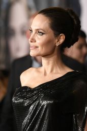 Angelina Jolie in a Black Dress – “Maleficent: Mistress of Evil” Premiere in LA